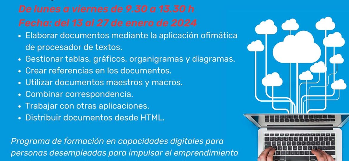 Curso gratuito de Word Nivel Avanzado del 13 al 27 de Enero 2024